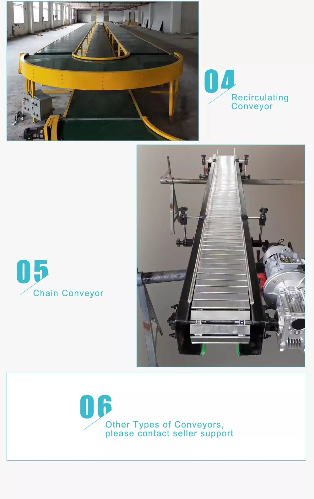 Customized Heat and Oil Resistant Food Grade PVC Belt Conveyor