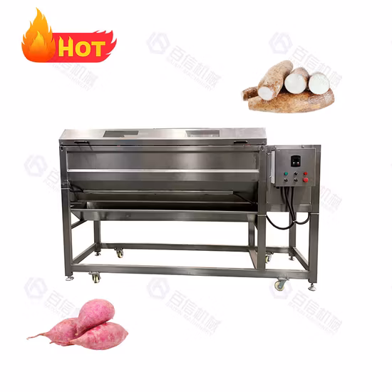 Preço de fábrica, escova de frutas e vegetais, equipamento de lavagem, limpeza de mandioca, gengibre, máquina industrial de descascar batata